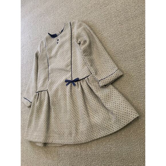 Martina‎ Charlotte Girls 4Y Gray And Navy Drop Waist Dress - Picture 12 of 13